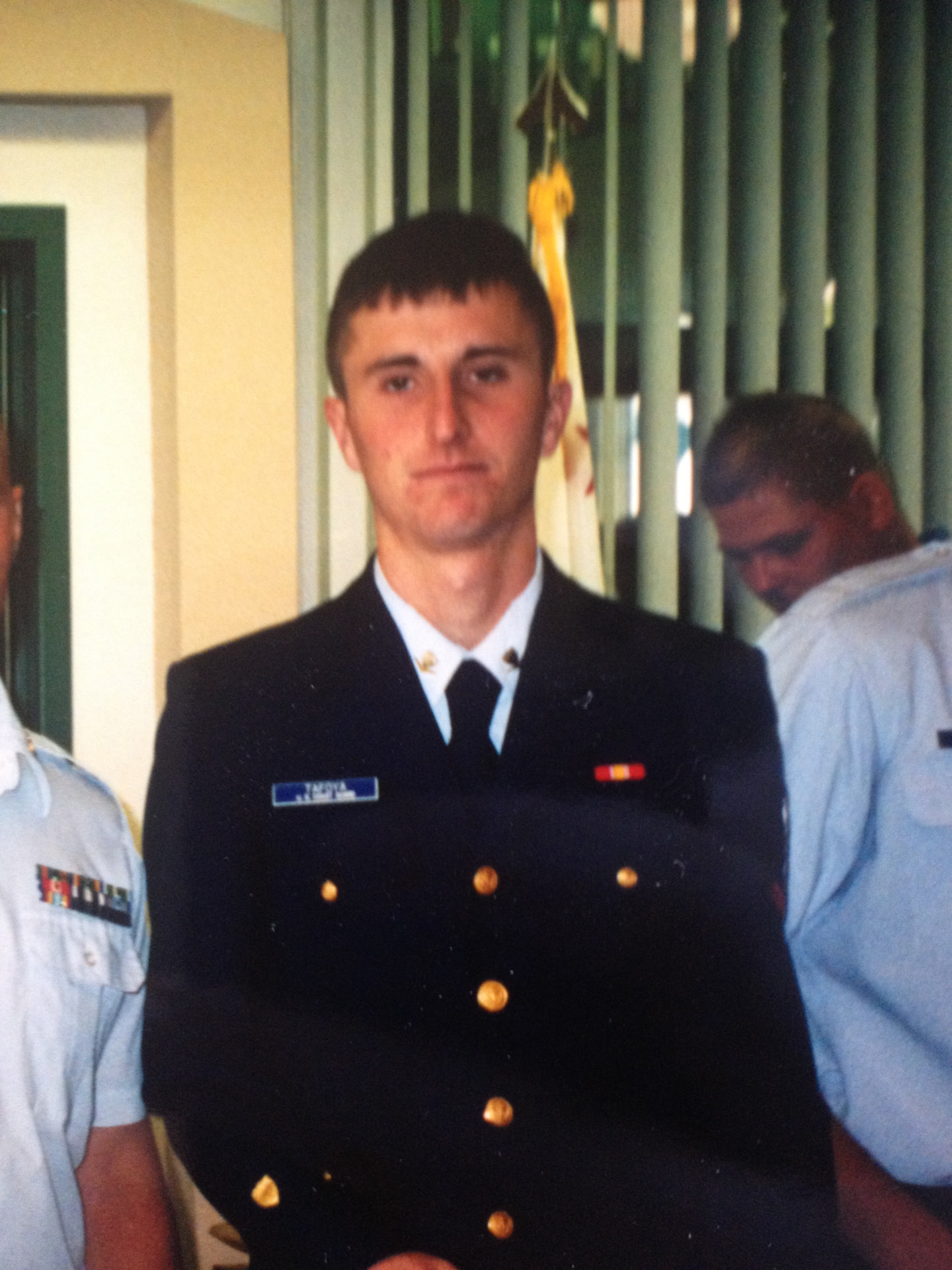 Steve Tafoya in United States Coast Guard dress uniform